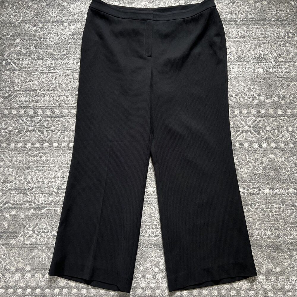 St. John Collection Trousers Pants Size 16 Black Fully Lined Career Office